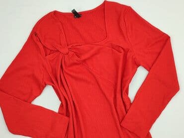 czerwona bluzka z dekoltem v: RAINBOW, Bluzka damska, rozmiar L — 2