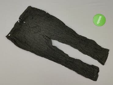 spodnie ze ściągaczem na dole: Material trousers for women, size S — 3