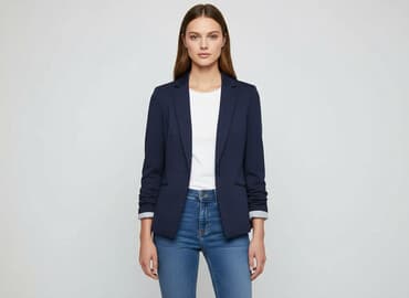 niebieska marynarka damska hm: H&M, Marynarka damska, rozmiar S — 1