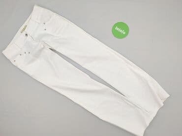 biale szerokie jeansy: Spodnie materiałowe damskie, rozmiar M — 2
