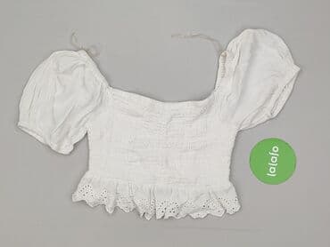 bluzka z bufiastymi rekawami: Top damski, rozmiar M — 2