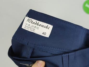 Women's Clothing: Material trousers for women, L — 4