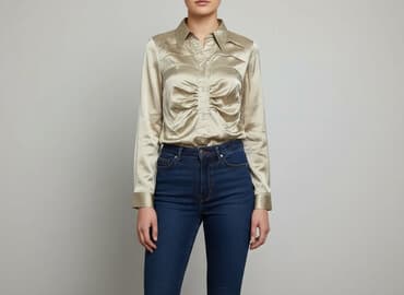 koszula satynowa rozowa: Koszula damska, rozmiar S — 6