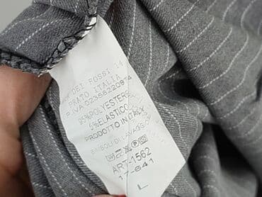 plisowane kombinezony: New Collection, Spodnie materiałowe damskie, rozmiar L — 5