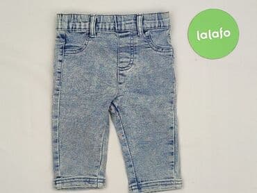 czarne spodnie woskowane z wysokim stanem: Denim pants, Sinsay, 6-9 months, condition - Very good — 2