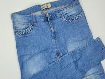 spodnie damskie ocieplane jeansy: Janina, Jeansy damskie, rozmiar XL — 1