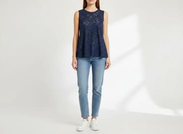 koronkowy top pod marynarkę: Bluzka damska, rozmiar S — 6