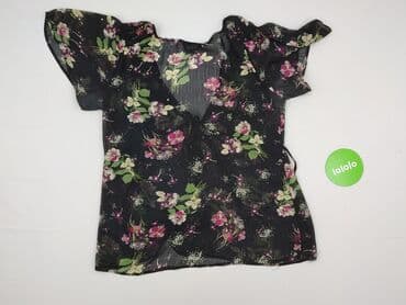 czarne szyfonowa bluzki: F&F, Women's blouse, size L — 3