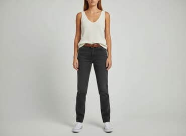 mom jeans stylizacje: Jeansy damskie, rozmiar M — 6