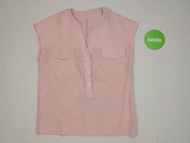 bluzki pudrowy róż krótki rękaw: Bluzka damska, rozmiar M — 3