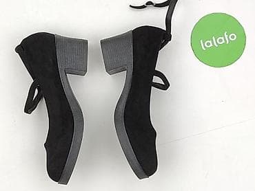 emel eobuwie: Czarne damskie czółenka na słupku z paskiem - Rozmiar: 41 (oznaczenie — 4