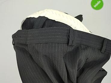 polyester undershirts: Męskie spodnie garniturowe Jakota w prążki - Klasyczny krój z kantem — 5
