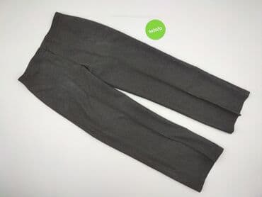 szare szerokie jeansy: Spodnie materiałowe damskie, rozmiar XL — 2