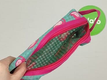 portfel monnari: Kosmetyczka/etui z motywem flamingów - Kolor: miętowy w drobną kratkę — 4