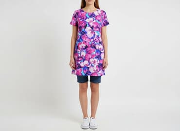 sukienki w kwiaty na wesele duze rozmiary: Sukienka damska — 1