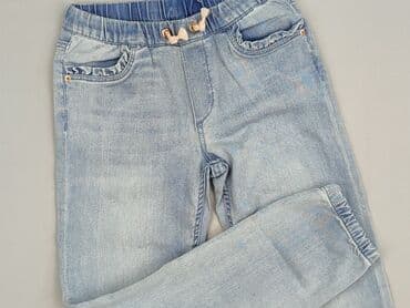 kombinezony zimowe dla dzieci h m: Spodnie jeansowe, H&M, 7 lat, 122, stan - Idealny — 1