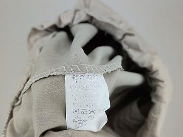 adidasy house: Beżowe damskie spodnie typu paperbag - Krój: zwężane nogawki, wysoki — 4