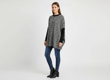 sweter w chmurki reserved: Impression, Sweter damski, rozmiar One size — 6