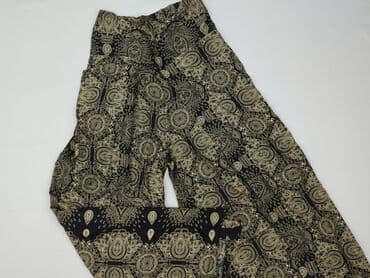 szerokie spodnie do kolan: Material trousers for women, size One size — 1