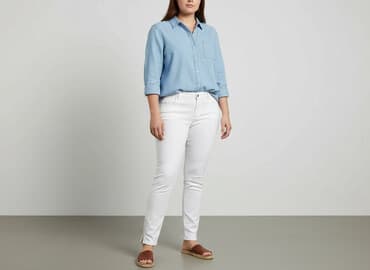 białe jeansy damskie big star: Denim Co, Jeansy damskie, rozmiar XL — 6