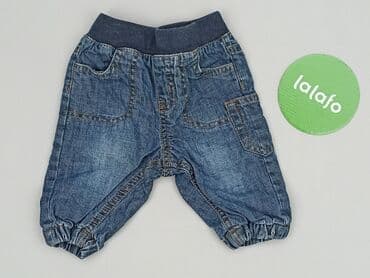 krótkie spodenki niemowlęce 74: Denim pants, Next, 1-3 months, condition - Good — 2
