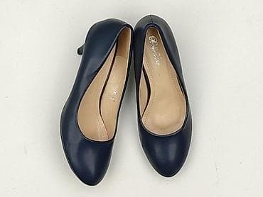 ccc koturna: Granatowe czółenka na obcasie - Klasyczny fason z zaokrąglonym — 1