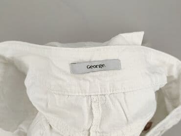 biale szerokie jeansy: George, Spodnie materiałowe damskie, rozmiar 2XL — 4
