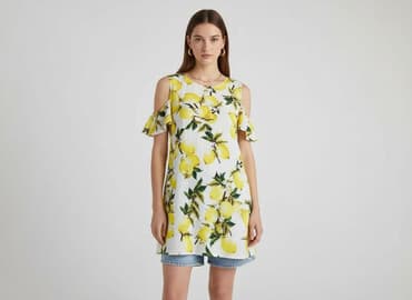 pepco sukienka w cytryny: Sukienka damska, rozmiar M — 1