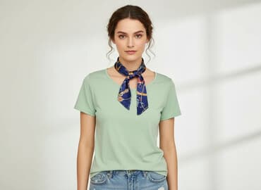 jaka koszulka do zielonych spodni: Shein, T-shirt damski, rozmiar M — 1