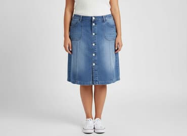 jeansowe spódnice midi z rozcięciem: H&M, Spódnica damska, rozmiar XL — 1