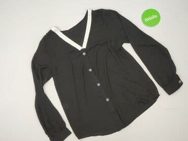 bluzka czarna z dekoltem v: Women's blouse, size S — 3