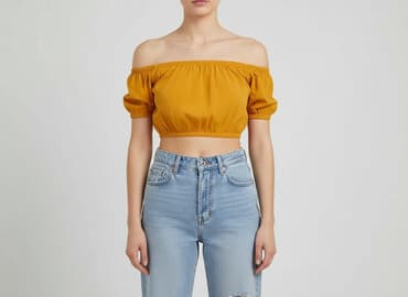 cropp bluzki z krótkim rękawem: Asos, Bluzka damska, rozmiar S — 6
