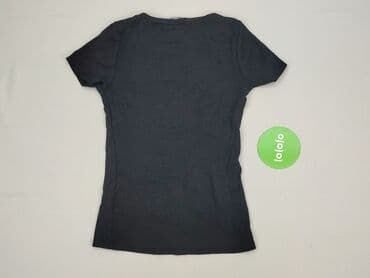 czarne t shirty w serek damskie: H&M, T-shirt damski, rozmiar S — 3