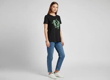 t shirty z lwem: Sinsay, T-shirt damski, rozmiar M — 1