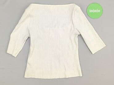 koszulka z prazkowanej dzianiny: H&M, T-shirt damski, rozmiar S — 3