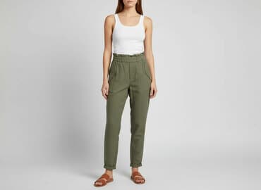 spodnie materialowe pull and bear: PULL&BEAR, Spodnie materiałowe damskie, rozmiar XS — 6
