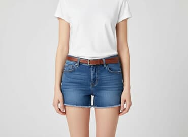 jeans mom slim fit stradivarius: Esmara, Szorty damskie, S — 6