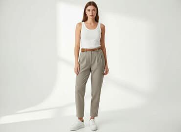 c a spodnie damskie z wysokim stanem: Sinsay, Spodnie materiałowe damskie, rozmiar XS — 1