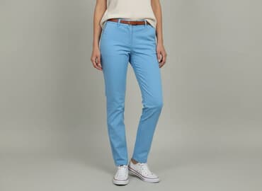 krótkie spodenki z szerokimi nogawkami: New Collection, Spodnie materiałowe damskie, rozmiar S — 7