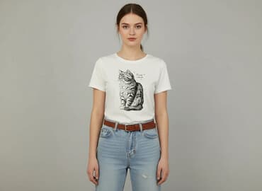 sinsay kapcie koty: Sinsay, T-shirt damski, rozmiar XS — 1