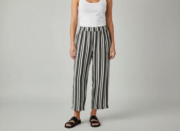 rajstopy w paski damskie: H&M, Spodnie materiałowe damskie, rozmiar M — 7