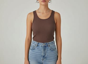 czarne prążkowane bluzki: Top damski, rozmiar S — 1