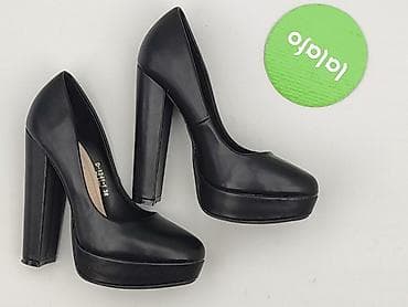 repliki jordan 4: Czarne czółenka na platformie Ideal Shoes – damskie - Model: D-1241-1 — 2