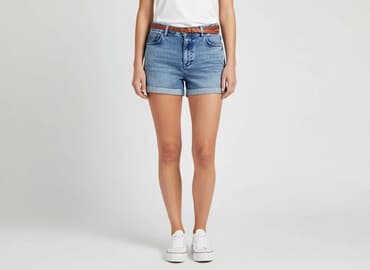 hm krótkie spodenki dzins low waist: H&M, Szorty damskie, rozmiar S — 6