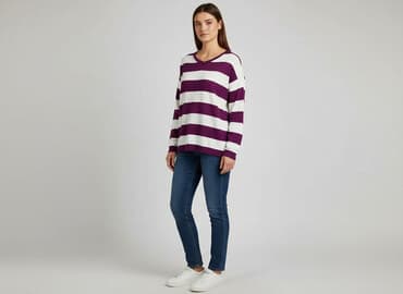 sweter w paski: Okay, Sweter damski, rozmiar M — 6