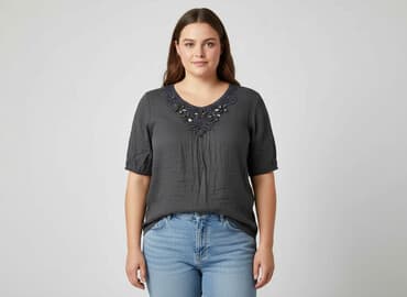 bluzki plus size z dekoltem: JIAHAODI, Bluzka damska, rozmiar XL — 7