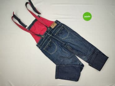 dżinsy push up z wysoką talią: Ogrodniczki damskie, rozmiar M — 3