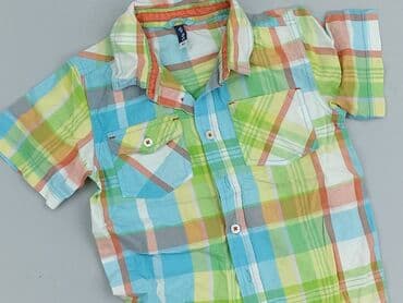 kamizelka futerko 128: Shirt 1.5-2 years, condition - Very good, pattern - Cell, color - Light blue — 1