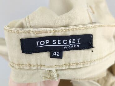 granatowe chinosy damskie: Top Secret, Spodnie materiałowe damskie, rozmiar XL — 4