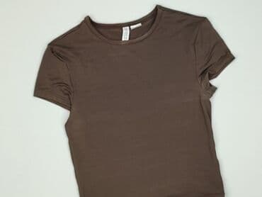 brązowy t shirt damski hm: H&M Divided, T-shirt damski, rozmiar XS — 1
